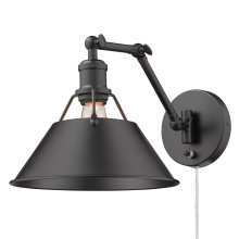 Golden 3306-A1W BLK-BLK - Yep by Golden Lighting Orwell 1-light Swing Arm Wall Lamp in Matte Black